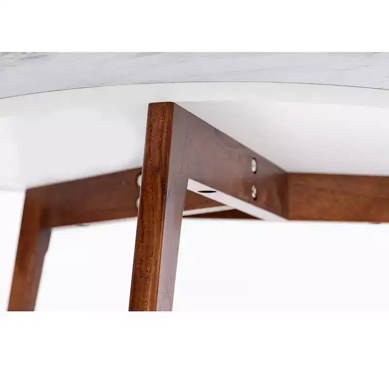 The Bianco Collection Cherie 15 Round Italian Carrara White Marble Side Table