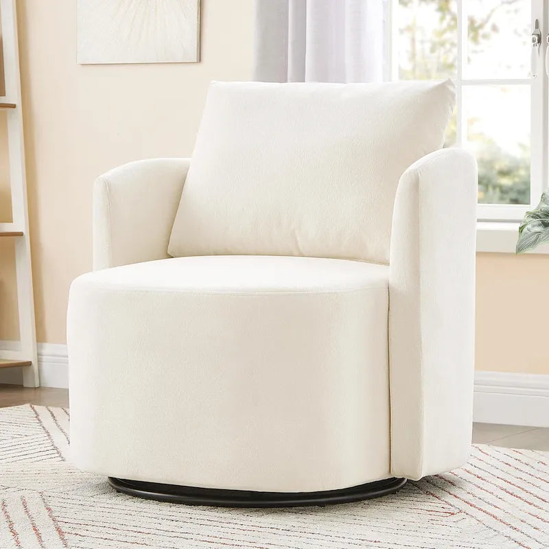360�� Swivel Barrel Accent Chair in Chenille