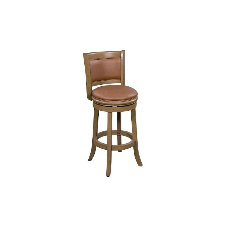 Augusta Wood Upholstered Swivel Counter Barstool