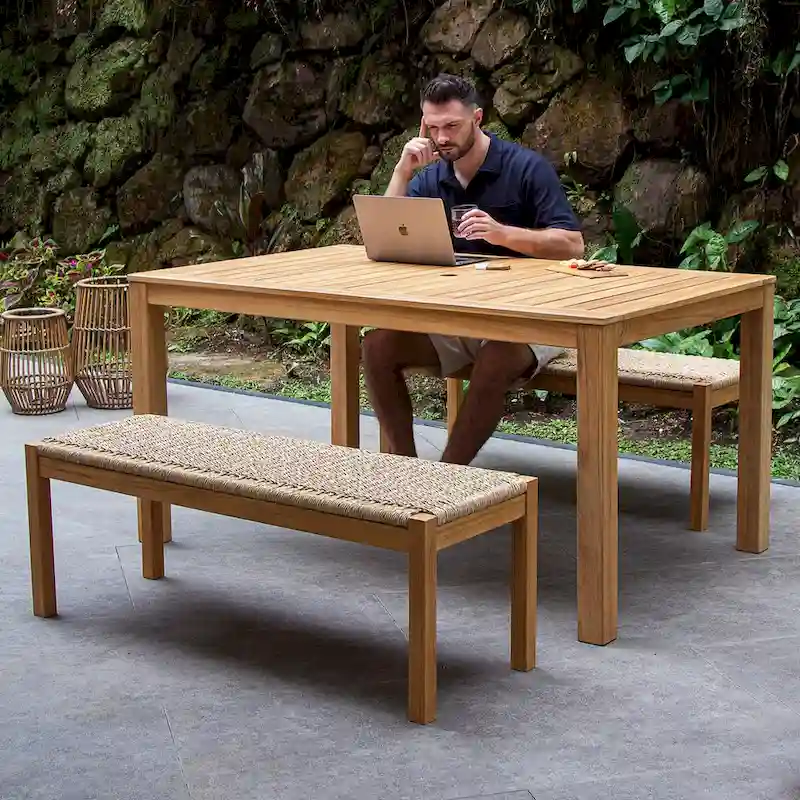 Cambridge Casual Paxton 3-piece Teak Outdoor Dining Set