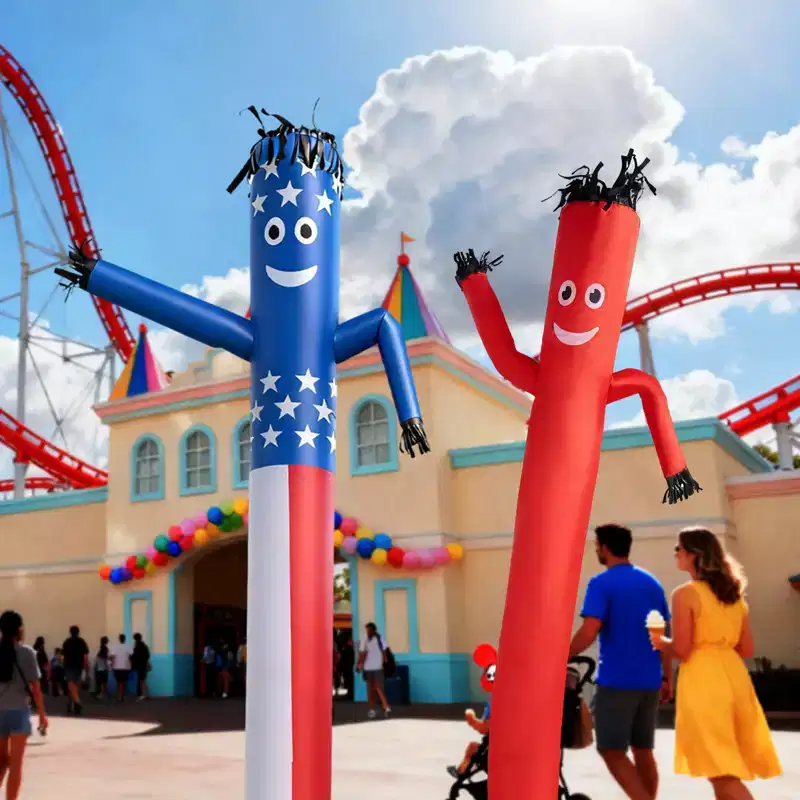 VEVOR Inflatable Tube Man with Blower, 8 ft Tall, Wacky Waving Wind Flying Inflatable Dancing Tube Guy with 1/15 HP IPX3 Waterproof,Multicolor