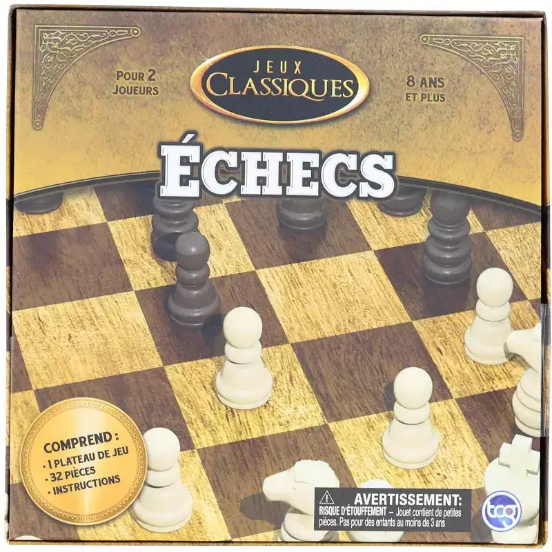 TCG Classic Games Wood Chess Set | Board & 32 Game Pieces