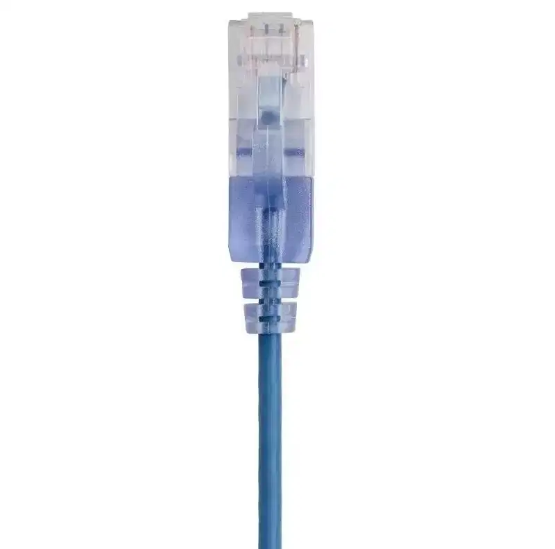 Monoprice Cat6A Patch Ethernet Cable 6 Inches Blue, UTP, 30AWG, 10G, Pure Bare Copper, Snagless RJ45, For Computer Network Cable, LAN, Modem, Router