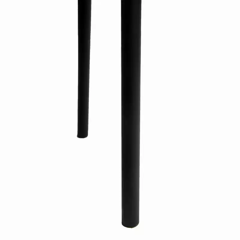 LeisureMod Ervilla Modern Dining Side Chair  Cozy Upholstered Accent Armchair with Black Iron Legs, Kitchen, Dining Room, Cafe, Restaurant Seating