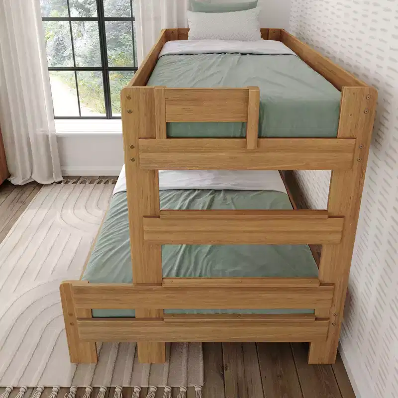 Plank+Beam Solid Wood Farmhouse Twin over Full Bunk Bed