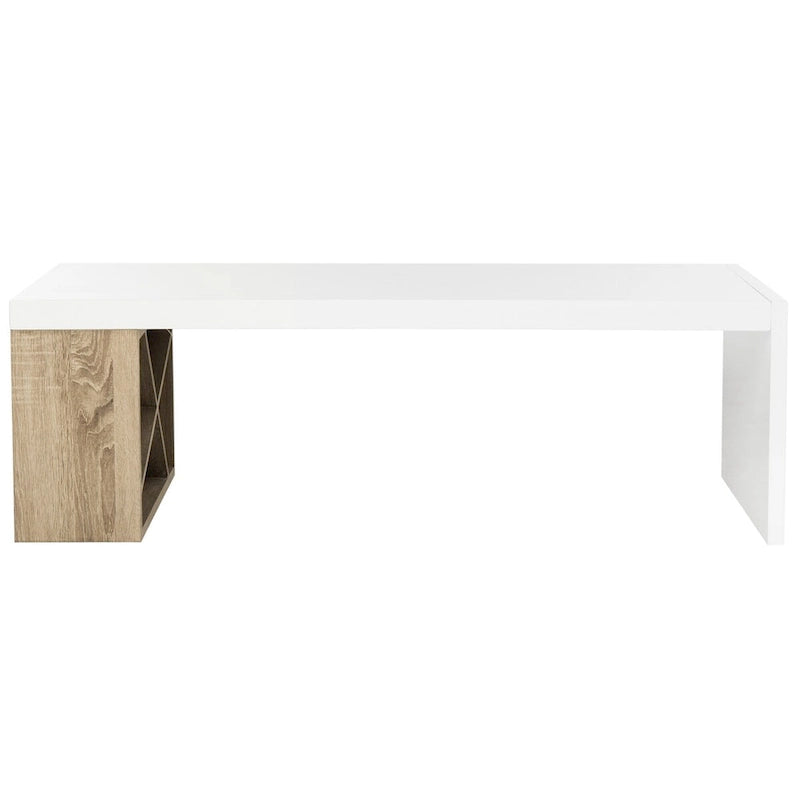 Scandinavian Side Storage Lacquer Coffee Table - 47 x 24 x 15