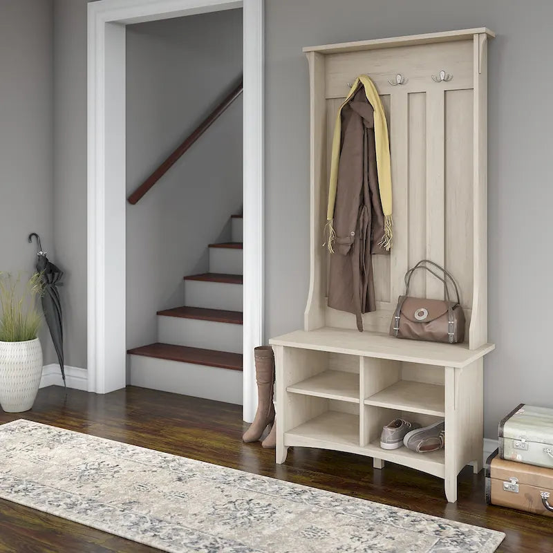 Hall Tree with Storage Bench - 31.73L x 15.75W x 68.12H