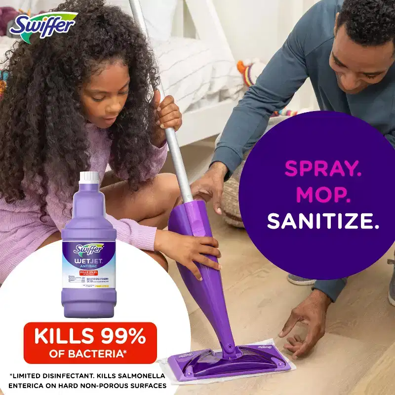 Swiffer WetJet Solution Fresh Citrus Antibacterial Cleaner - 42.2 fl oz