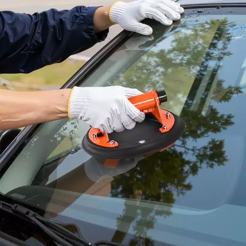 VEVOR Vacuum Suction Cup, 8-Inch Vacuum Glass Lifter with Metal Handle, 429 lbs Max Lifting Capacity Tile Suction Cup Tool, 2-Pack, Orange+Black