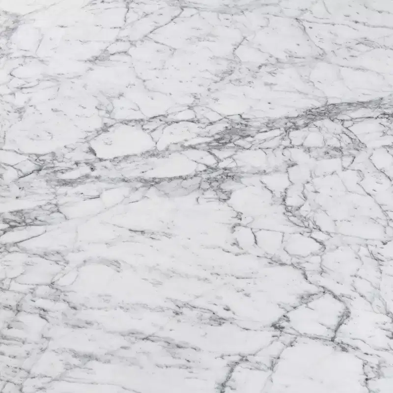 The Bianco Collection Cherie 15 Round Italian Carrara White Marble Side Table