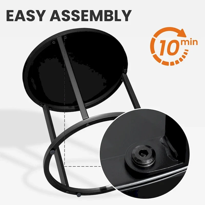 Fauteuils Papasan d'extérieur avec coussin, en rotin PE, confortables pour patio, avec table d'appoint
