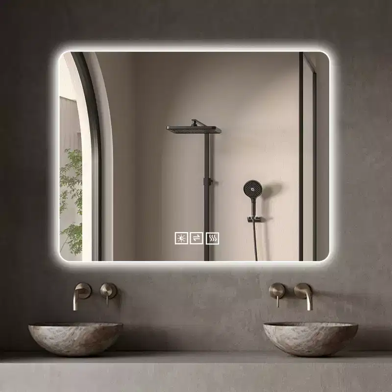 LED Bathroom Vanity Mirror with Light, Anti-Fog Demist, Three-Color Dimmable Make-Up Mirror for Bathroom, Bedroom, or Dressing Room-Panipeachy