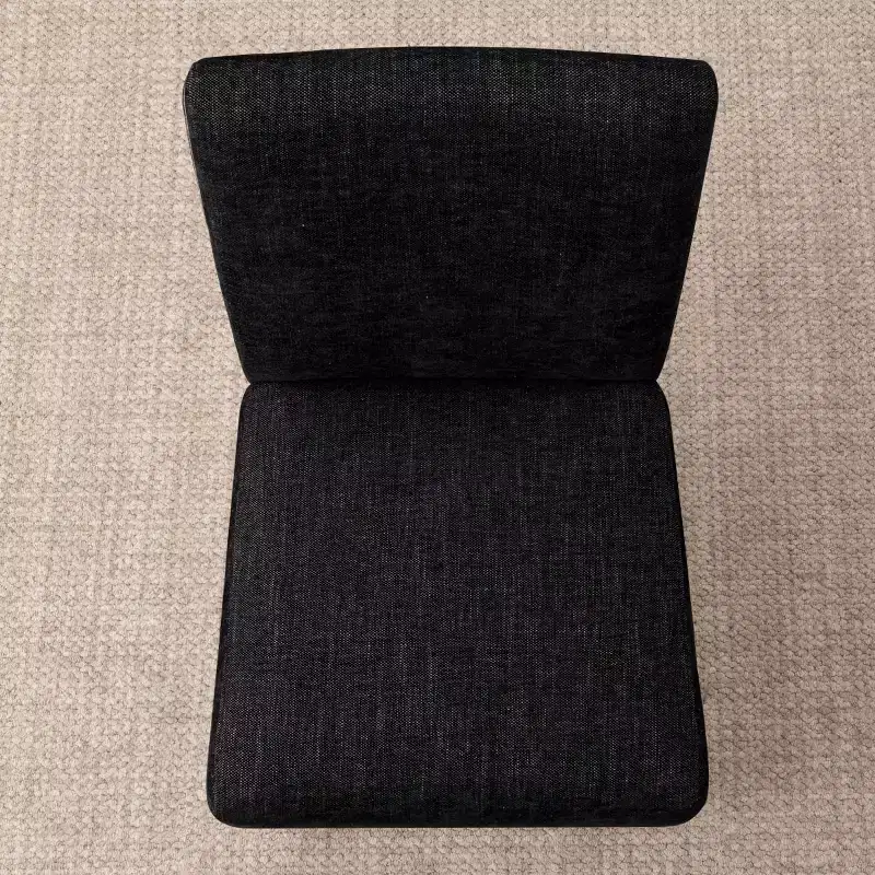 Modern Farmhouse Dining Chairs Set of 4, Upholstered Textured Woven Fabric Parsons Side Chairs with Solid Wood Legs - Panipeachy