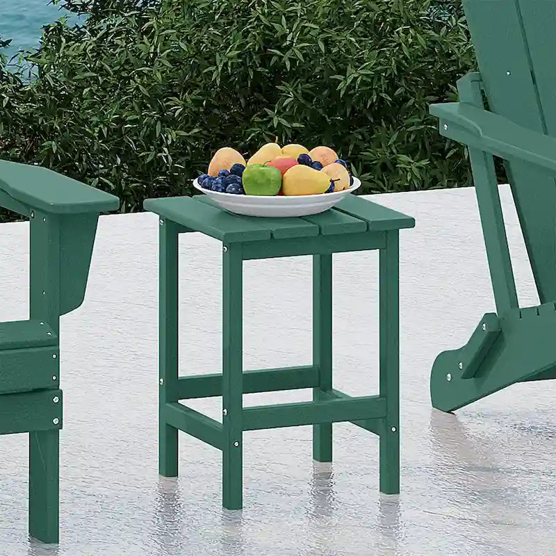 Polytrends Laguna Hdpe All Weather Outdoor Patio Square Side Table