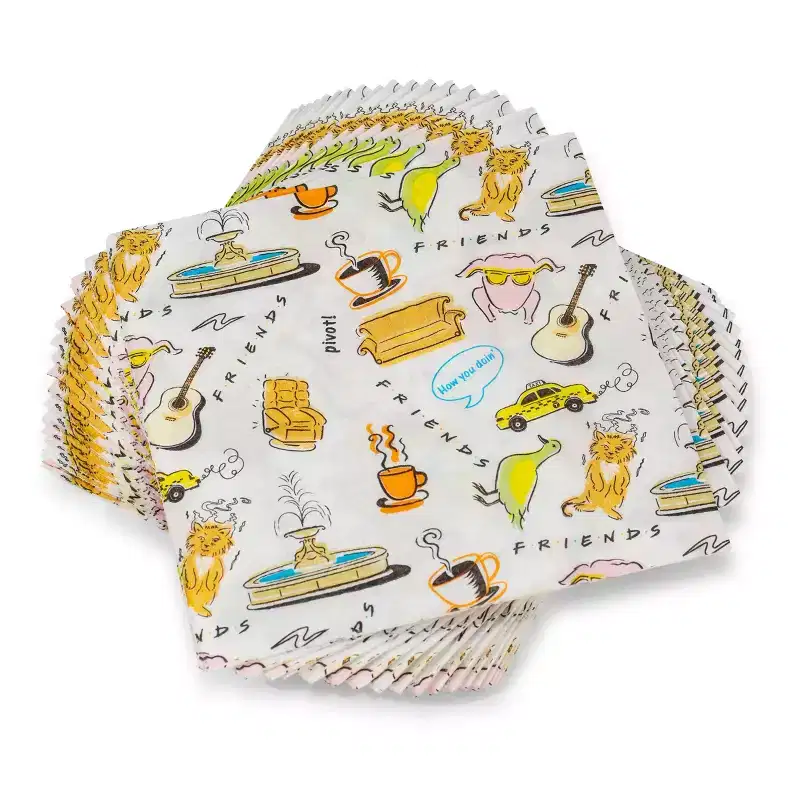 Silver Buffalo Friends Central Perk 60-Piece Party Tableware Set | Cups, Plates, Napkins