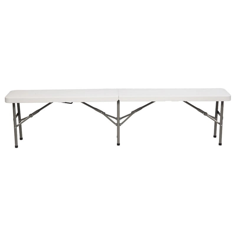 Outdoor 6 ft. Portable Plastic Bench, Perfect for Party and Picnic