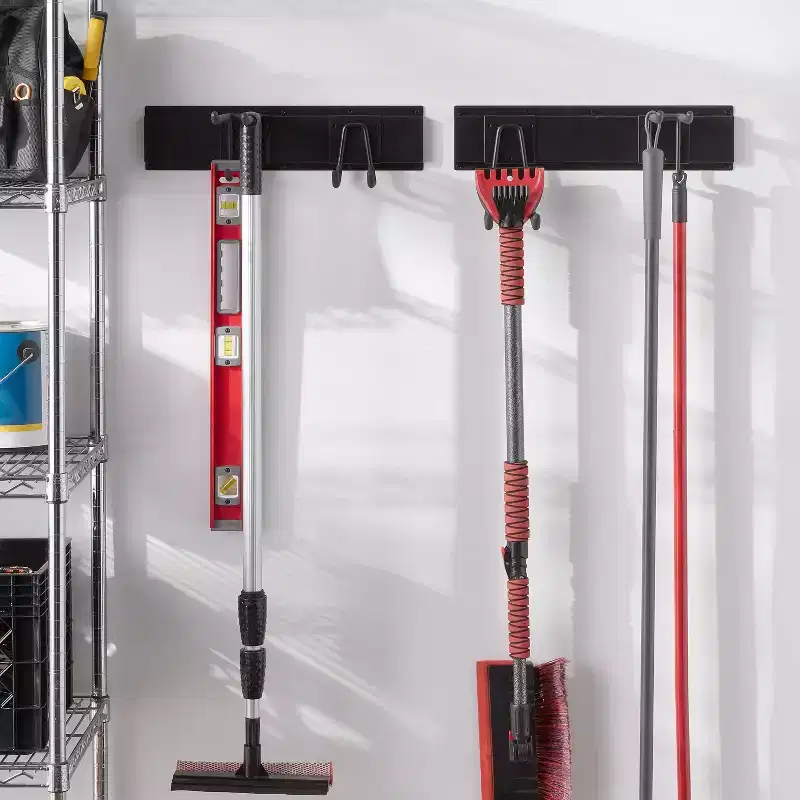 Extension Cord and Hose Garage Hook - Brightroom™: Steel Wall Storage, Powder-Coated, 30lb Capacity, Black