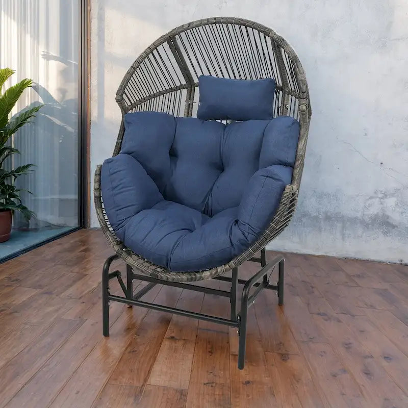Outdoor Egg Chair Oversized Glder Chairs - Light Grey