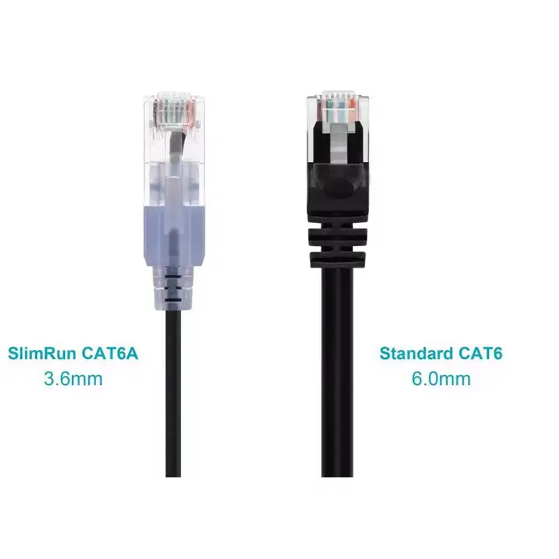 Monoprice Cat6A Patch Ethernet Cable 3 Feet Black, UTP, 30AWG, 10G, Pure Bare Copper, Snagless RJ45, For Computer Network Cable, LAN, Modem, Router