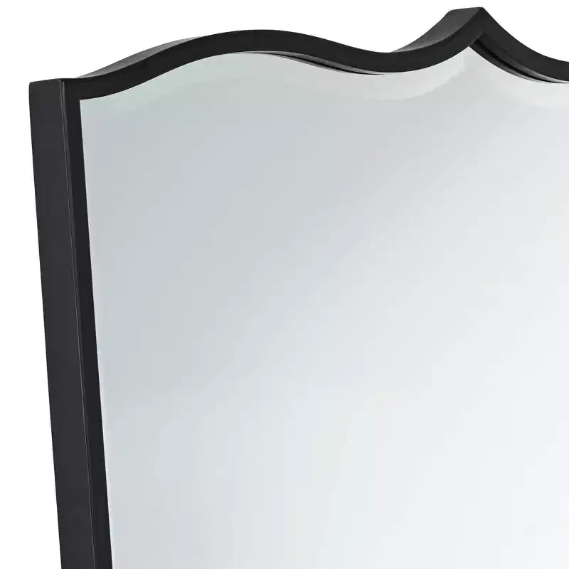 Uttermost Gaylia Satin Black 27 x 36 3/4 Curve Top Mirrors Set of 2
