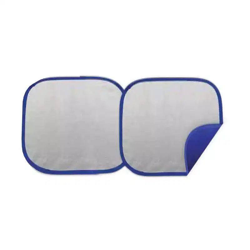 Type S Jumbo Fashion Reversible Spring Shade Blue/Silver: Automotive Windshield & Window Sunshade, Elastic Skirt Mount