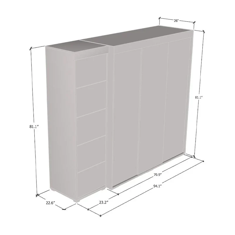 Three-Mirror Wardrobe