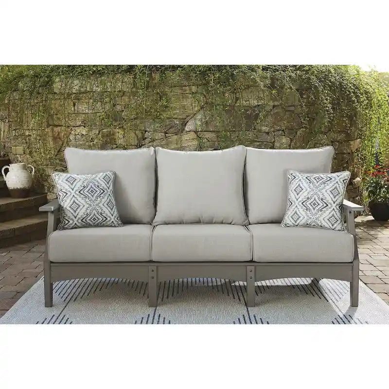 Signature Design by Ashley Visola Gray 3-Piece Outdoor Package - 80W x 33D x 37H