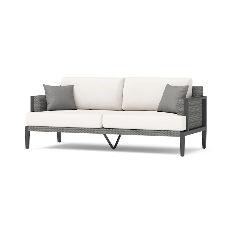 Vistano 7 Piece Sunbrella Outdoor Patio Motion Seating Set - Gray