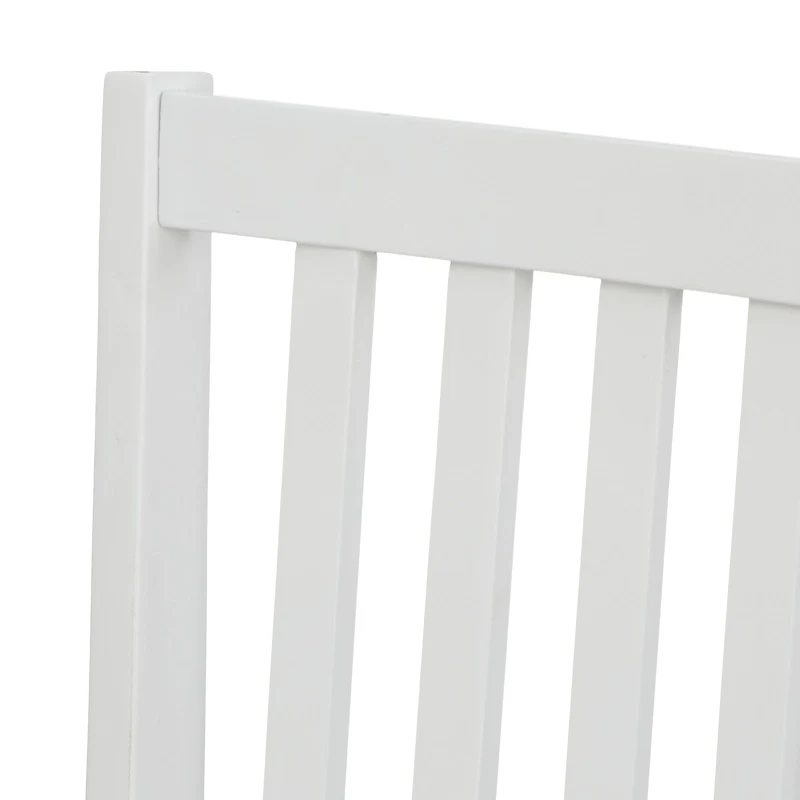 Set of 4 Solid Wood Slat-Back Dining Chairs, Sturdy Frame, Classic Design, Easy Assembly