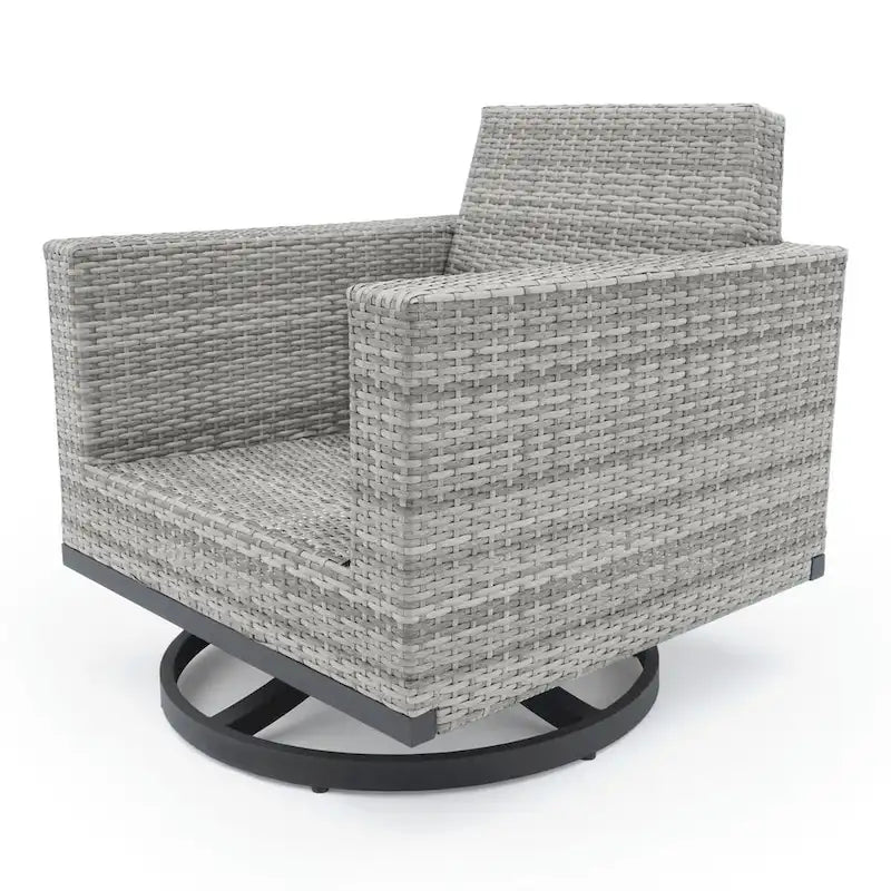 Milo Grey 2 Piece Aluminum Outdoor Patio Club Chairs