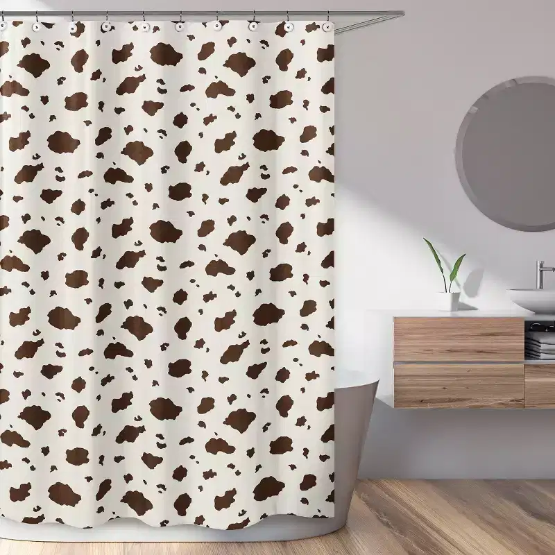 Sweet Jojo Designs Gender Neutral Unisex Shower Curtain 72in.x72in. Wild West Cowboy Ivory and Brown