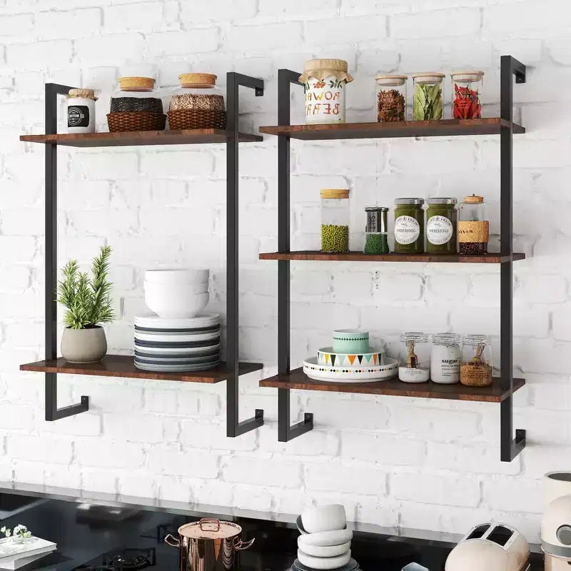 GDFStudio Sian Modern 2-Tier and 3-Tier Metal Bathroom Storage Shelves