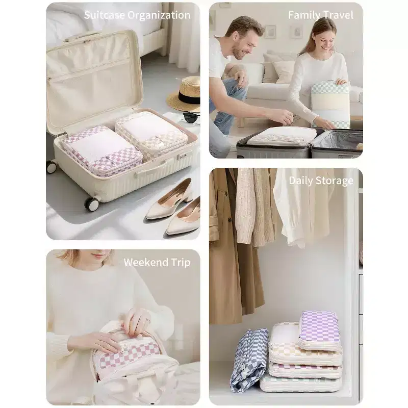 Narwey 5 Set Compression Packing Cubes for Travel, Luggage Packing Organizer Bags