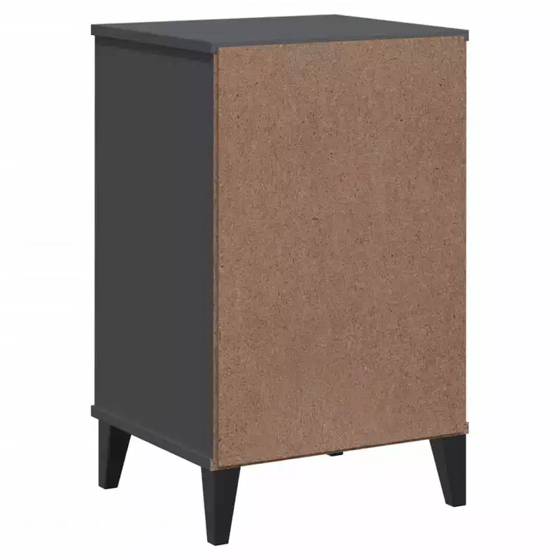 vidaXL Bedside Cabinet Accent End Table Bedroom Furniture Engineered Wood - White Anthracite Gray