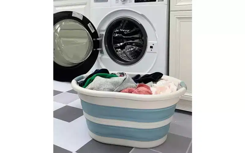 SAMMART 36L (9.5Gallons) Collapsible Oval Plastic Laundry Basket/ Tub