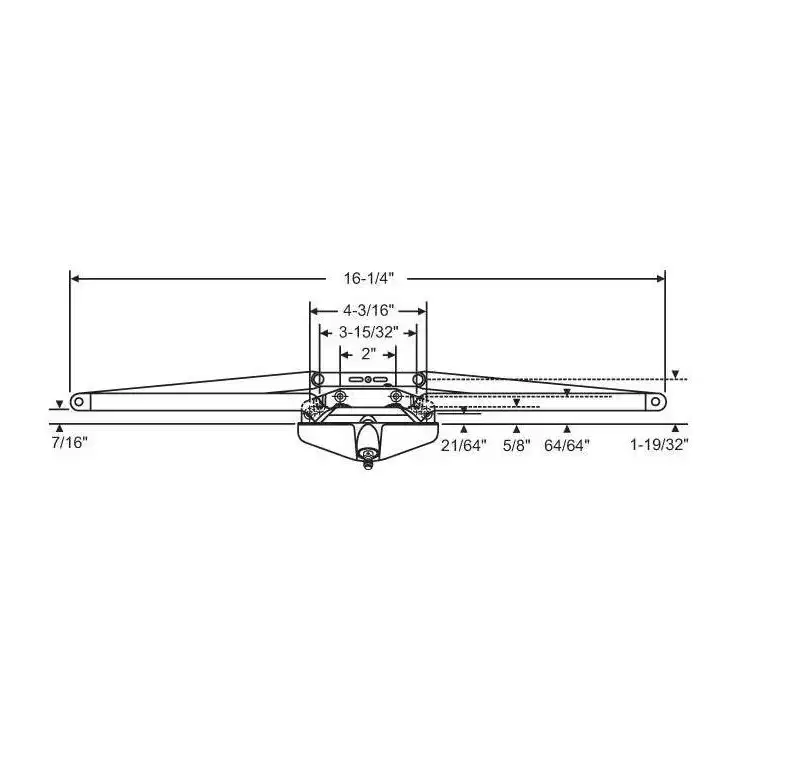Brixwell Awning Operator Single Pull, Metal Material, 16-1/4 Length, 7/16 Arm Thickness, White Finish