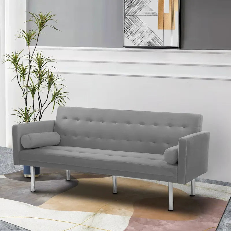 Futon Sofa Bed, Convertible Futon Couch Bed, Loveseat Sleeper Sofa, Daybed for Living Room, Apartment, Office