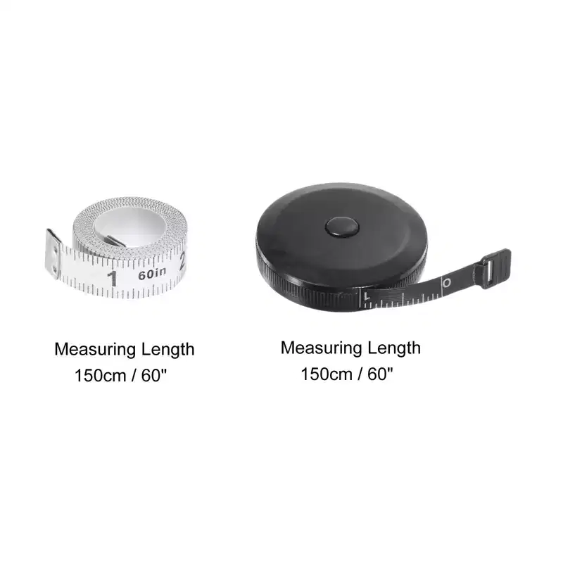 Unique Bargains Retractable Fiberglass ABS Plastic Cloth Sewing Soft Tape Measure 2 Pcs