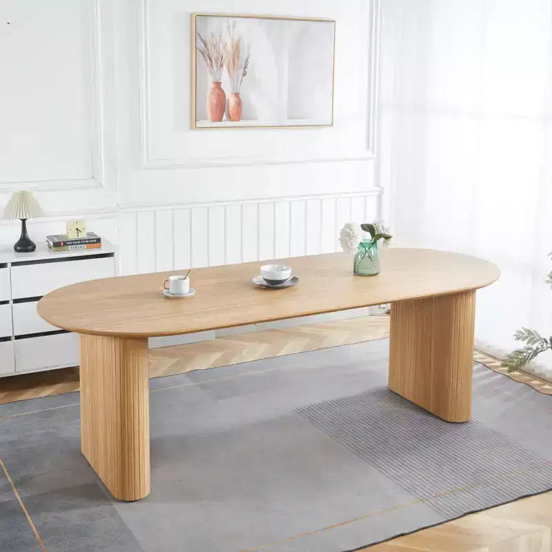 Extensible Dining Table with MDF Top and Metal Legs, for Dining Room, Office, or Coffee Table