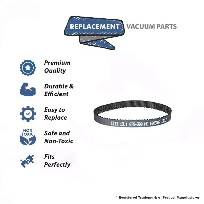 Topvacuumparts Replacement Part For Wessell Werk EBK340 Vacuum Cleaner Power Nozzle Cogged Belt # compare to part 19.1016-300