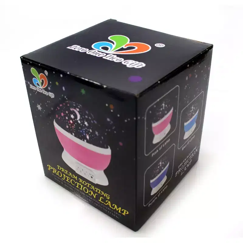 JuzToys Night Light Projection Lamp, Starry Skies, Pink