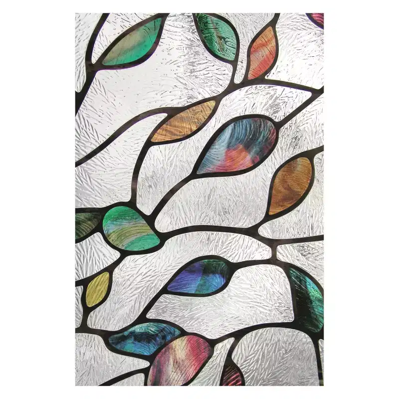 Artscape 24" x 36" New Leaf Window Film : Vinyl, Abstract Pattern, Multicolor