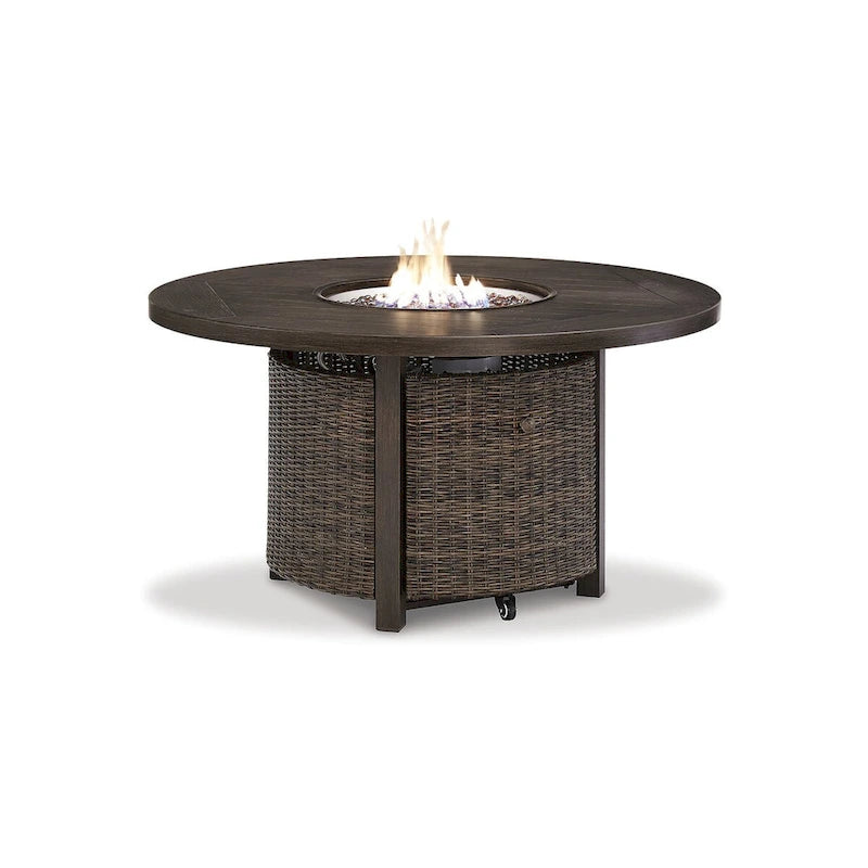 Signature Design by Ashley Paradise Trail Medium Brown/Beige 3-Piece Outdoor Seating Package - 84W x 34D x 37H