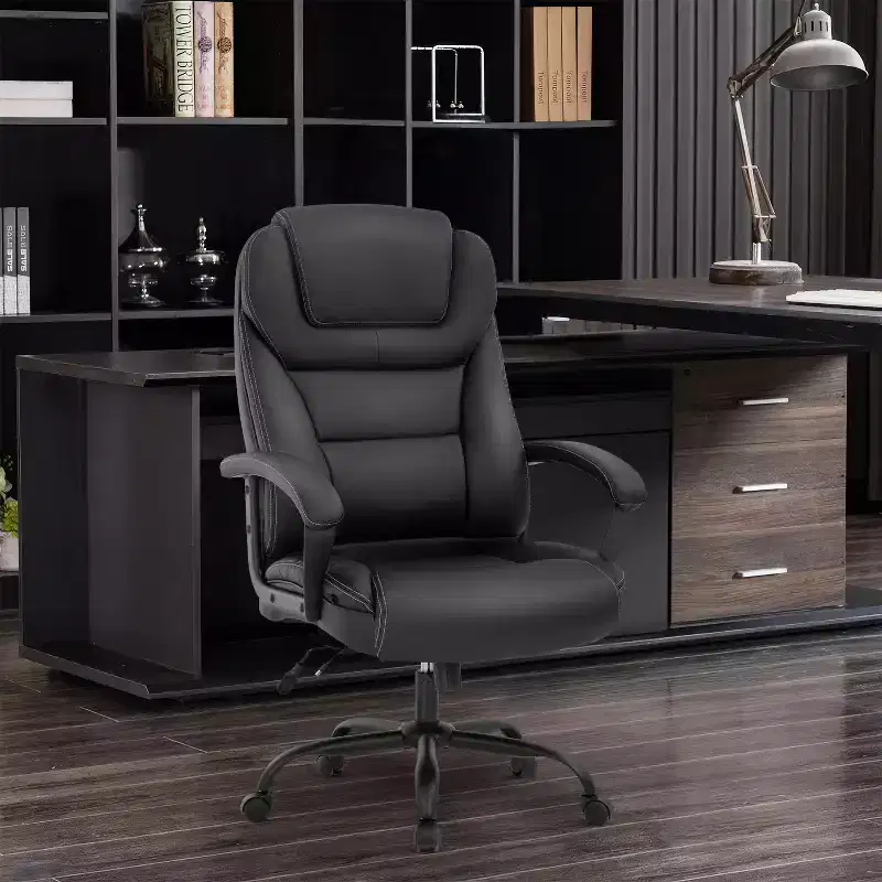 BestMassage Big and Tall Office Chair Desk Chair with 500 lbs Weight Capacity & PU Leather Upholstery Task Computer Chair for Heavy People