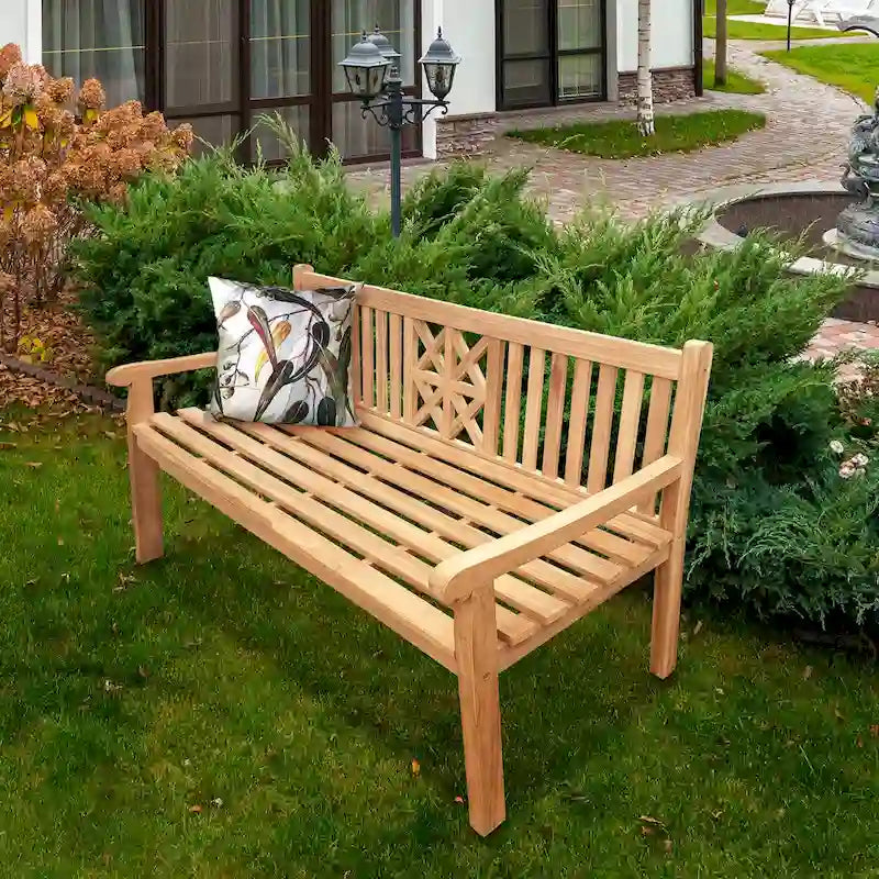 Seven Seas Teak Arizona Teak Wood Outdoor Patio Bench, 6 Foot
