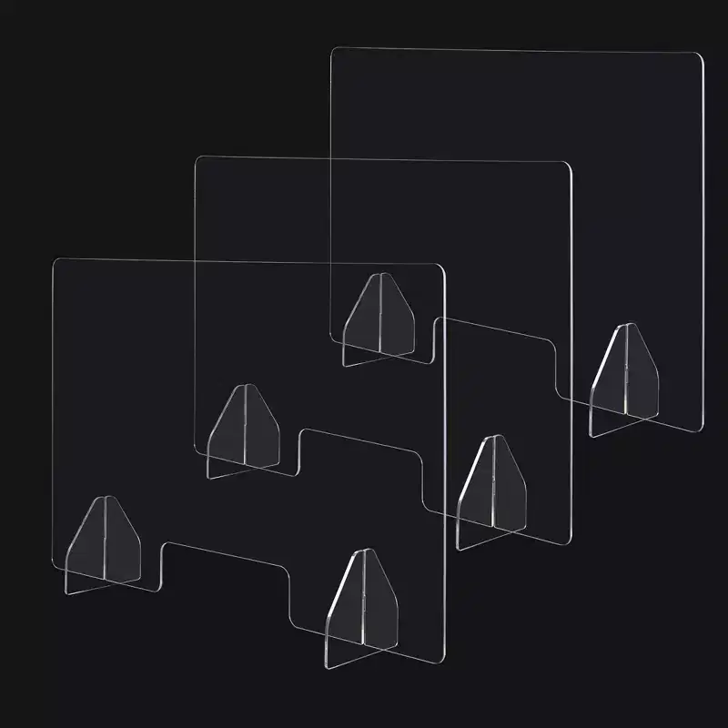 Yescom 3 Pack 36x24 Acrylic Screen Board Table Guard Barrier Divider Shield Office