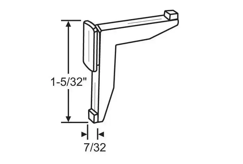 Brixwell 900-9070 Nylon Bottom Corner Key Universal 1-5/32 inch Height 7/32 inch Width Window Frame Support