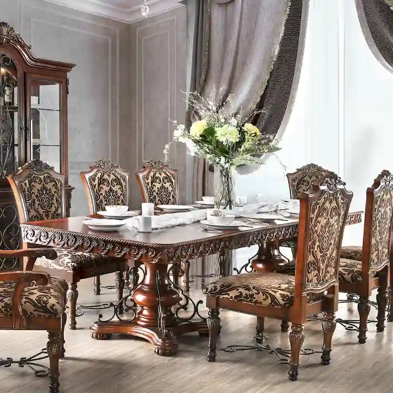Cherry 120-inch Wood Expandable Dining Table