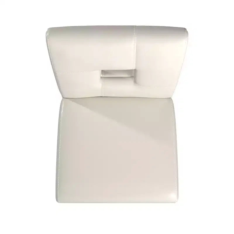 Palma White Faux Leather Keyhole Dining Chairs (Set of 2) - White/Cherry - iNSPIREQ