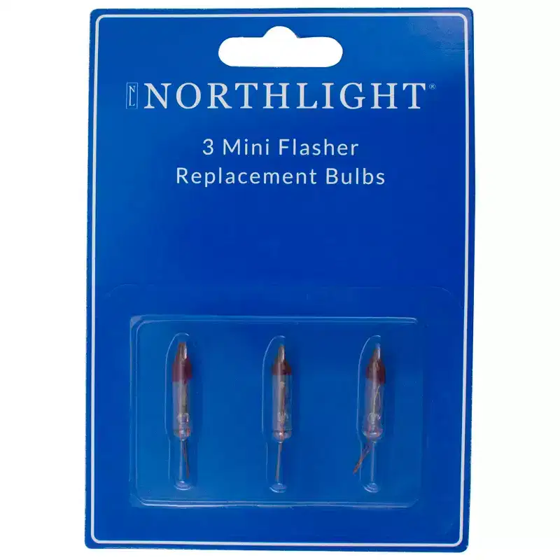 Northlight Pack of 3 Clear Flasher Christmas Replacement Bulbs, 2.5 Volts